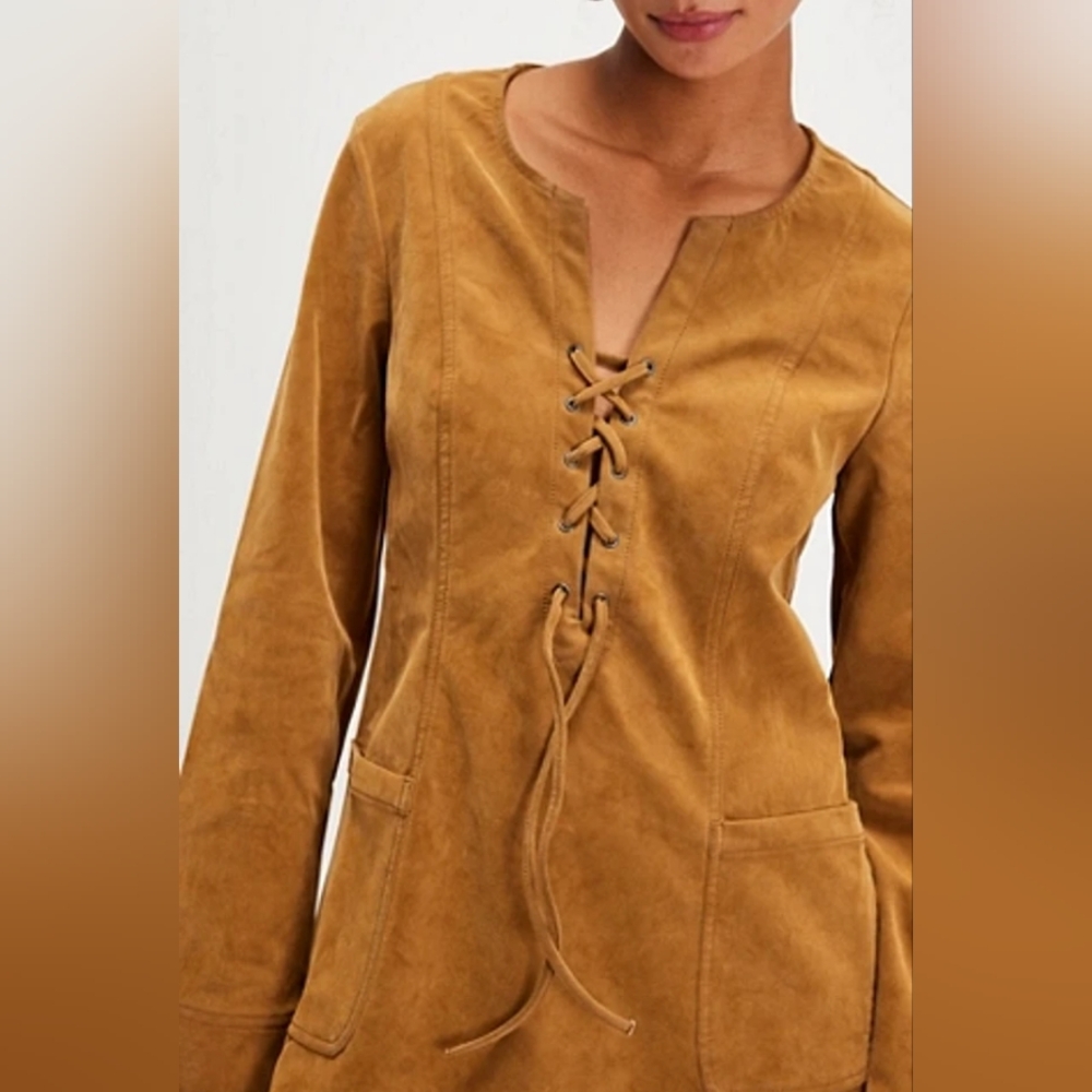 NWOT Free People Bradley Faux Suede Mini Dress Size Small